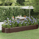 plantekasse 322x100x36 cm galvaniseret stål brun