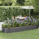 plantekasse 322x100x36 cm galvaniseret stål antracitgrå