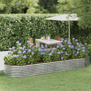plantekasse 322x100x36 cm galvaniseret stål sølvfarvet