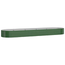plantekasse 396x100x36 cm galvaniseret stål grøn