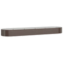 plantekasse 396x100x36 cm galvaniseret stål brun