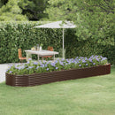 plantekasse 396x100x36 cm galvaniseret stål brun