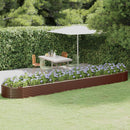 plantekasse 507x100x36 cm galvaniseret stål brun