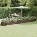 plantekasse 544x100x36 cm galvaniseret stål brun