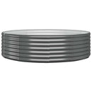 plantekasse 140x140x36 cm galvaniseret stål antracitgrå