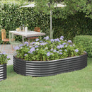 plantekasse 214x140x36 cm galvaniseret stål antracitgrå
