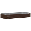 plantekasse 296x140x36 cm galvaniseret stål brun