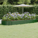 plantekasse 373x140x36 cm galvaniseret stål grøn