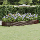 plantekasse 373x140x36 cm galvaniseret stål brun