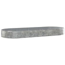 plantekasse 373x140x36 cm galvaniseret stål sølvfarvet