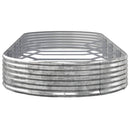 plantekasse 373x140x36 cm galvaniseret stål sølvfarvet