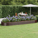 plantekasse 450x140x36 cm galvaniseret stål brun