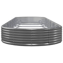 plantekasse 523x140x36 cm galvaniseret stål antracitgrå
