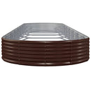 plantekasse 600x140x36 cm galvaniseret stål brun