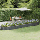 plantekasse 600x140x36 cm galvaniseret stål antracitgrå