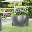 plantekrukke 100x100x68 cm galvaniseret stål grå
