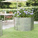 plantekasse 100x100x68 cm galvaniseret stål sølvfarvet
