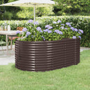 plantekasse 175x100x68 cm pulverlakeret stål brun