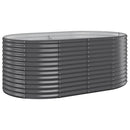 plantekasse 175x100x68 cm galvaniseret stål antracitgrå