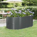 plantekasse 175x100x68 cm galvaniseret stål antracitgrå