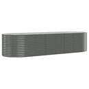 plantekasse 322x100x68 cm galvaniseret stål grå