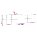plantekasse 322x100x68 cm galvaniseret stål brun
