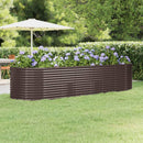 plantekasse 322x100x68 cm galvaniseret stål brun