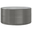 plantekasse 140x140x68 cm galvaniseret stål grå
