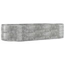 plantekasse 291x140x68 cm galvaniseret stål sølvfarvet