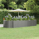 plantekasse 367x140x68 cm galvaniseret stål grå