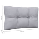 loungesæt til haven 13 dele med grå hynder fyrretræ
