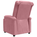 lænestol velour lyserød