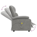 massagestol velour lysegrå