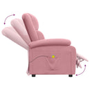 massagestol velour lyserød