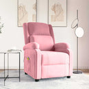 massagestol velour lyserød