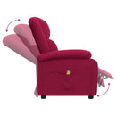 massagestol velour vinrød