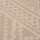 fladvævet udendørstæppe 100x200 cm stribet brun