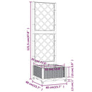 havekrukke med espalier blågrå 40x40x121,5 cm PP