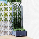 havekrukke med espalier blågrå 40x40x121,5 cm PP