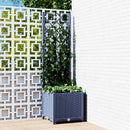 haveplantekasse med espalier blågrå 40x40x136 cm PP