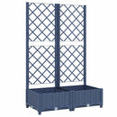 haveplantekasse med espalier blågrå 80x40x121,5 cm PP