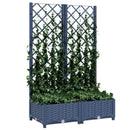 haveplantekasse med espalier blågrå 80x40x121,5 cm PP