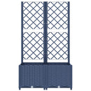 haveplantekasse med espalier blågrå 80x40x136 cm PP