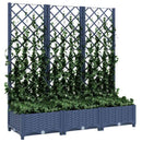 plantekasse med espalier 120x40x121,5 cm PP blågrå