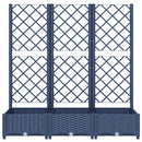 plantekasse med espalier 120x40x121,5 cm PP blågrå