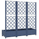plantekasse med espalier 120x40x121,5 cm PP blågrå