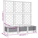 plantekasse med espalier 120x40x121,5 cm PP blågrå