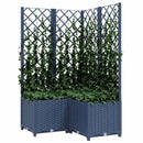plantekasse med espalier 80x80x136 cm PP blågrå