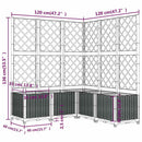 plantekasse med espalier 120x120x136 cm PP blågrå