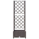 plantekasse med espalier 40x40x121,5 cm PP brun